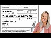 Video thumbnail for January 2020 Paper 2H - Edexcel IGCSE Mathematics (4MA1) - Complete Walkthrough