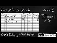 Video thumbnail for 6th Grade Math Personal Financial Literacy - Balancing a Check Register