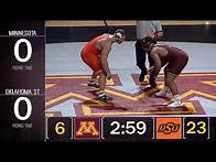 Video thumbnail for HWT: #3 Derek White (Oklahoma State) vs. #5 Gable Steveson (Minnesota) | Big Ten Wrestling