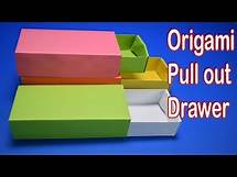 Video thumbnail for Origami Pull out drawer box tutorial I Paper Craft