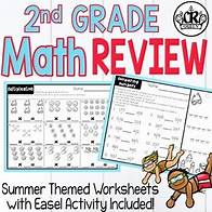 Video thumbnail for 2nd Grade Math Review Packet with Summer Theme
