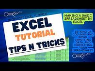 Video thumbnail for Microsoft Excel Tutorial - Making a Basic Spreadsheet in Excel