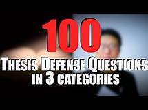 Video thumbnail for 100 Thesis Defense Questions in 3 Categories