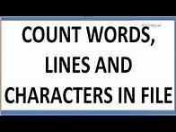 Video thumbnail for Program to count Number of characters, words and lines in a text file in c