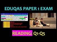 Video thumbnail for EDUQAS PAPER 1 READING EXAM WALKTHROUGH (Q1-5) GCSE English Language