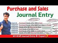 Video thumbnail for Purchase Journal Entries and Sales Journal Entry | Rules of Debit and Credit rule | Journal entry
