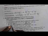 Video thumbnail for FORM 4: TOPIC 1: ACIDS, BASES AND SALTS: LESSON 1