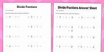 Video thumbnail for KS2 Dividing Fractions Worksheets
