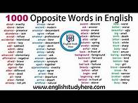 Video thumbnail for 1000 Opposite Words in English | Antonym Words List | Common Opposites