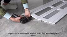 Video thumbnail for DIYHD 48X80in White Accordion Door with Frosted Acrylic Glass,PVC Folding Closet Door with Installation Hardware