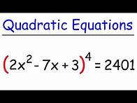 Video thumbnail for Solving Quadratic Equations With Exponents