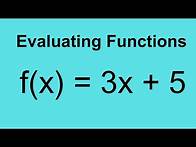 Video thumbnail for Function Notation and Evaluating Functions