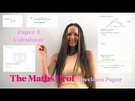 Video thumbnail for The Maths Prof: NEW Cambridge IGCSE Maths Calculator Specimen Paper 4 (Extended) 2025