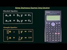 Video thumbnail for Solving Simultaneous Equations Using Calculator