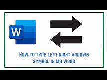 Video thumbnail for How to type left right arrows symbol in ms word