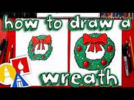 Video thumbnail for How To Draw A Christmas Wreath