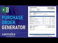 Video thumbnail for Purchase Order Generator & Tracker | Create Purchase Order in Excel