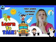 Video thumbnail for First Words & Sentences Toddler Learning Video Learn To Talk & Sign Speech, Gestures, Nursery Rhymes
