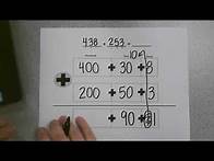 Video thumbnail for Three-Digit Addition (with regrouping) Using the Expanded Form Strategy