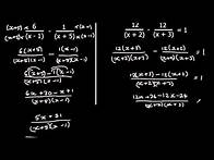 Video thumbnail for Algebraic Fractions