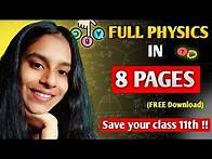 Video thumbnail for Class 11 Physics Formula Sheet | All Chapters in 8 Pages | Must-Have for JEE Aspirants |
