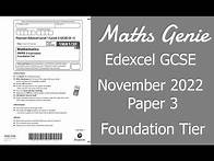 Video thumbnail for Edexcel Foundation Paper 3 November 2022 Exam Walkthrough