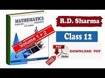 Video thumbnail for Class 12 RD Sharma Maths Volume 1 + Volume 2 Pdf download || class 12 Rd sharma book pdf download