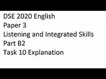 Video thumbnail for DSE 2020 English Paper 3 Listening and Integrated Skills Part B2 Task 10 Explanation