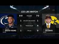 Video thumbnail for 133 LBS: #1 Roman Bravo-Young (PSU) vs. #2 Austin DeSanto (Iowa) | 2021 B1G Wrestling Championships