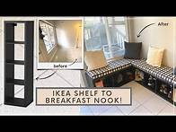 Video thumbnail for IKEA KALLAX SHELF TURNED BREAKFAST NOOK BENCH!