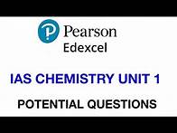 Video thumbnail for Pearson Edexcel International A level chemistry unit 1 potential questions