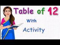 Video thumbnail for Learn Multiplication Table of Twelve 12 x 1 = 12 - 12 Times | Table with Activity