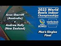 Video thumbnail for 2023 World Bowls Indoor Championships - Men’s Singles Final - Aron Sherriff (Australia) v Andrew …