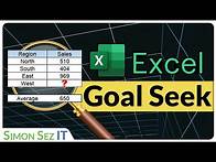 Video thumbnail for Using the Excel Goal Seek Function
