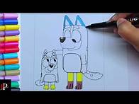 Video thumbnail for Bluey cartoon coloring for kids #36