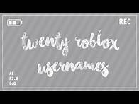 Video thumbnail for 20 AESTHETIC ROBLOX USERNAMES | 2019