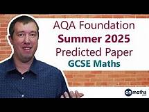 Video thumbnail for June 2025 Predicted Maths GCSE Paper 3 Calculator AQA (Foundation) Calculator Exam 8300/3F