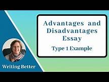 Video thumbnail for Advantages and Disadvantages Essay Example (Type 1)