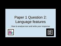 Video thumbnail for AQA GCSE English Language - Paper 1 Question 2: Language features