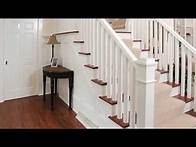 Video thumbnail for Square Top Balusters on Open Tread Stair Installation