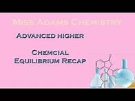 Video thumbnail for Advanced Higher: Chemical Equilibrium Recap