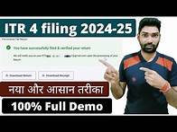 Video thumbnail for How to file ITR 4 online AY 2024-25 for business, profession | Income Tax Return filing online hindi