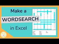 Video thumbnail for How to Create a Word Search Puzzle in Excel - Tutorial