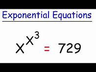 Video thumbnail for Exponential Equations With Powers of X