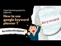 Video thumbnail for 🎥 Google Keyword Planner Tutorial for Beginners | Step-by-Step Guide to Find the Right Keywords 🚀