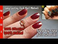 Video thumbnail for Long Lasting Dark Nail Henna | Nail Mehndi | How To Get Best Nail Mehndi Stain | Dark Nail Colour