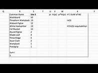 Video thumbnail for Shannon Diversity and Equitability calculation in Excel – freshwater mussel data.