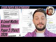 Video thumbnail for Maths A Level • 2020 Pure Paper 2 (A2) • Edexcel • 📝