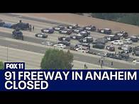 Video thumbnail for 91 freeway in Anaheim closed
