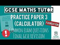 Video thumbnail for Final Predicted Paper 3 | Foundation GCSE Maths Exam 14th June 2023 | 1 Hour Video | TGMT